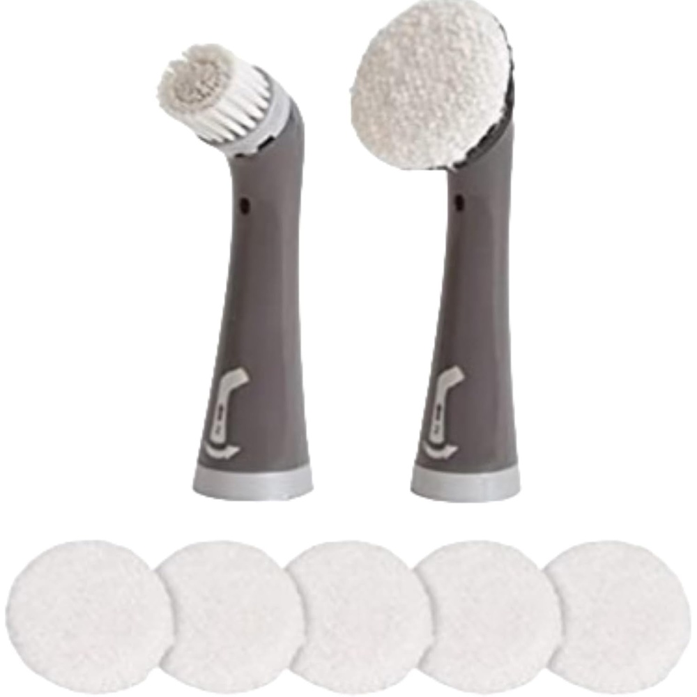 image:imageRubbermaid Reveal Power Scrubber Attachable Soft Bristle amp Velcro Head with 6 Microfiber Pads for Cordless Electric Battery Powered Scrub Brush Ideal for ShoesSneakersCar TrimTiresFurniture8 Pieces