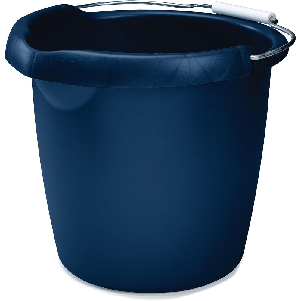 image:imageRubbermaid Roughneck Square Bucket 12Quart Blue Sturdy Pail Bucket Organizer Household Cleaning Supplies Projects Mopping Storage Comfortable Durable Grip Pour HandleRoyal Blue
