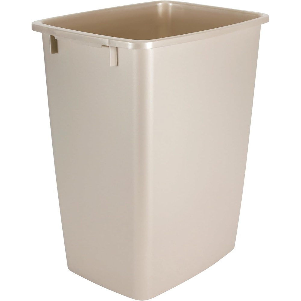 image:imageRubbermaid Small Trash 9Gallons Beige Plastic Garbage CanWastebasket for KitchenBathroom fits UnderSinkDeskCountertopCabinet 21quart BisqueBisque
