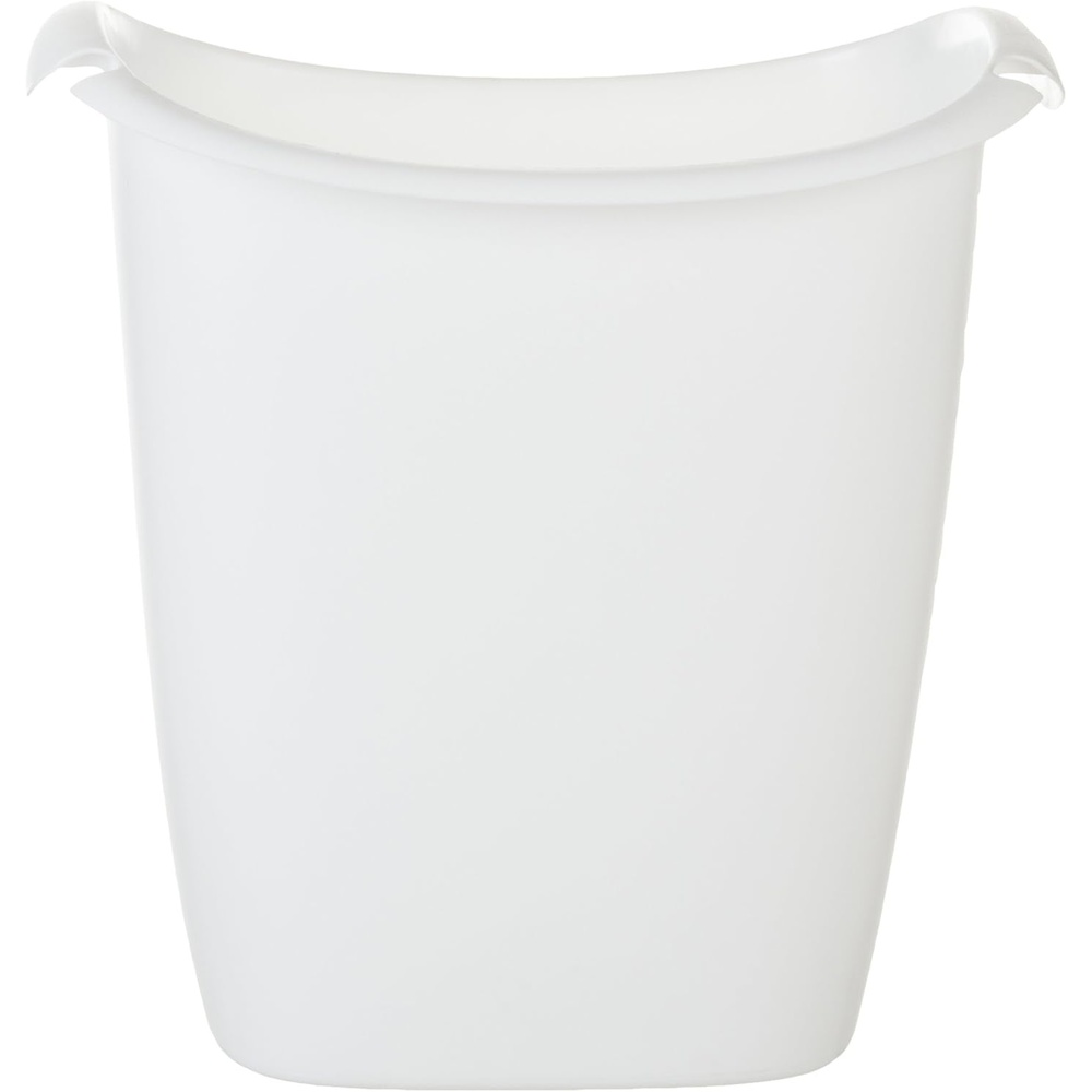 image:imageRubbermaid Small Trash Can Plastic 35Gallon14Court White Wastebasket for KitchenOfficeBedroomBathroom
