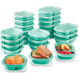 Rubbermaid 50-Piece Food Storage Containers Set with Lids, Teal Splash – Perfect for Lunch, Meal Prep, Leftovers & More – Top Rack Dishwasher Safe, BPA-Free Plastic