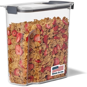 Rubbermaid Brilliance BPA-Free Food Storage Containers with Lids Airtight Kitchen and Pantry Organization Set Includes 3 Containers and Scoops Clear 16 cups(18 Cup)