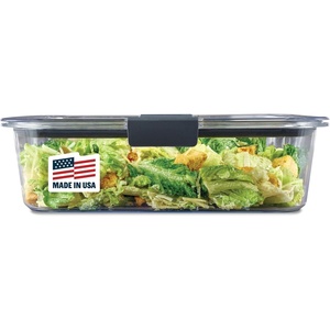 Rubbermaid Brilliance Tritan Plastic Food Storage Containers BPA Free Airtight Lids Ideal for Lunch Meal Prep & Leftovers Set of 5 (3.2 Cup)(9.6 cup)