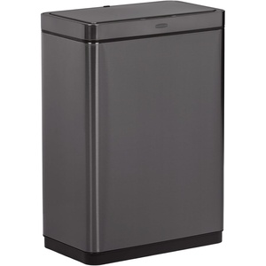 Rubbermaid Elite Stainless Steel Slim Sensor Trash Can 12-Gallon Batteries Included Charcoal Wastebasket for Home/Kitchen/Hotel/Lobby/Office 11.8G(Sensor)