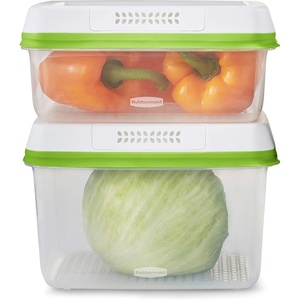 Rubbermaid FreshWorks Produce Saver, Medium and Large Storage Containers, 6 Piece Set(2-Pack Assorted Sizes)