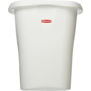 Rubbermaid Rectangular Open Top Trash Can, 3-Gallon/12-Quart, White, for Under Counter/Kitchen/Office/Bedroom/Bathroom(White)