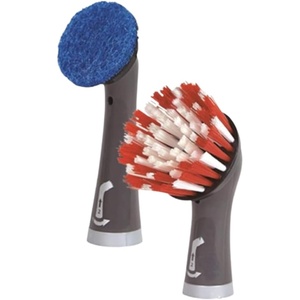 Rubbermaid Reveal Power Scrubber Attachable Soft Bristle & Velcro Head with 6 Microfiber Pads for Cordless Electric Battery Powered Scrub Brush Ideal for Shoes/Sneakers/Car Trim/Tires/Furniture(2 Pieces)