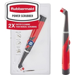 Rubbermaid Reveal Power Scrubber with Multi-Purpose & Grout Head, Cordless Electric Battery Powered Scrub Brush, Water Resistant, for Home/Kitchen/Bathroom/Grout/Tile/Shower/Tub(2-Piece Kit)