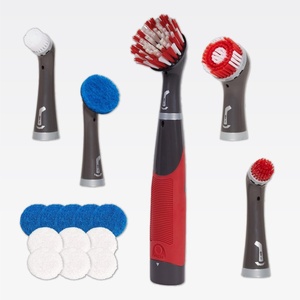 Rubbermaid Reveal Power Scrubber with Multi-Purpose & Grout Head, Cordless Electric Battery Powered Scrub Brush, Water Resistant, for Home/Kitchen/Bathroom/Grout/Tile/Shower/Tub(18-Piece Kit)