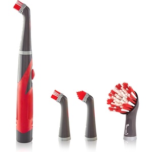 Rubbermaid Reveal Power Scrubber with Multi-Purpose & Grout Head, Cordless Electric Battery Powered Scrub Brush, Water Resistant, for Home/Kitchen/Bathroom/Grout/Tile/Shower/Tub(5-Piece Kit)