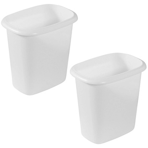 Rubbermaid Vanity Trash Can/Wastebasket 1.5-Gallons/6-Quarts White for Under Counter/Kitchen/Office/Bedroom/Bathroom(2 Pack)