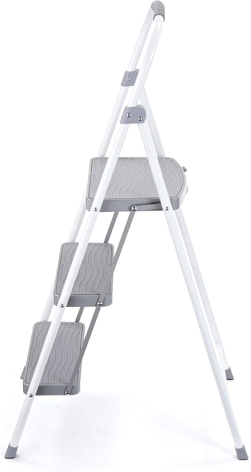 image:imageRubbermaid 1Step Steel Ladder Folding Step Stool with Hand Grip and Traction Molded Steps White Tested to ANSI US Safety Standards No Assembly Required3Step