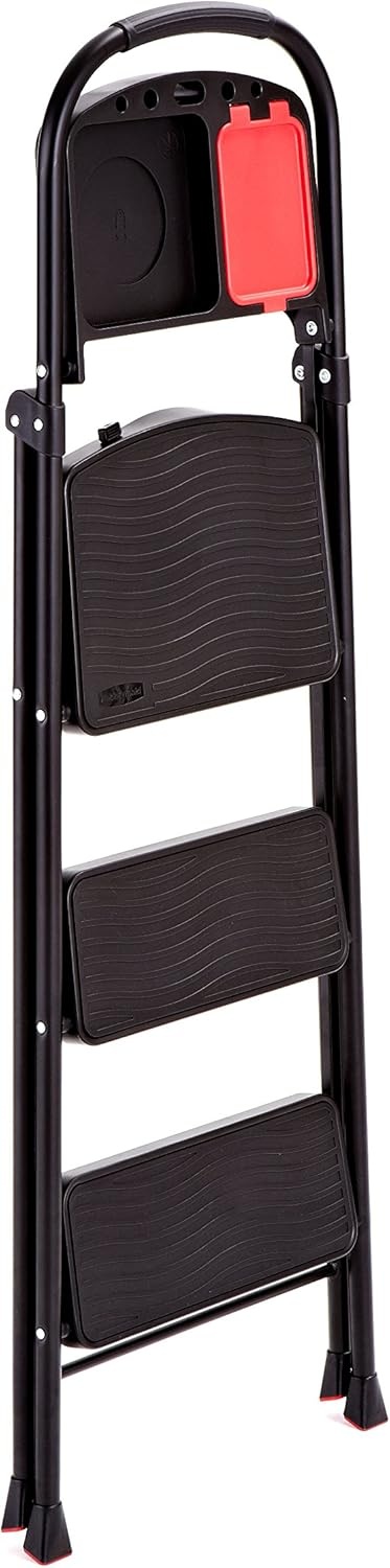 image:imageRubbermaid 1Step Steel Ladder Folding Step Stool with Hand Grip and Traction Molded Steps White Tested to ANSI US Safety Standards No Assembly Required3Step w Project Tray