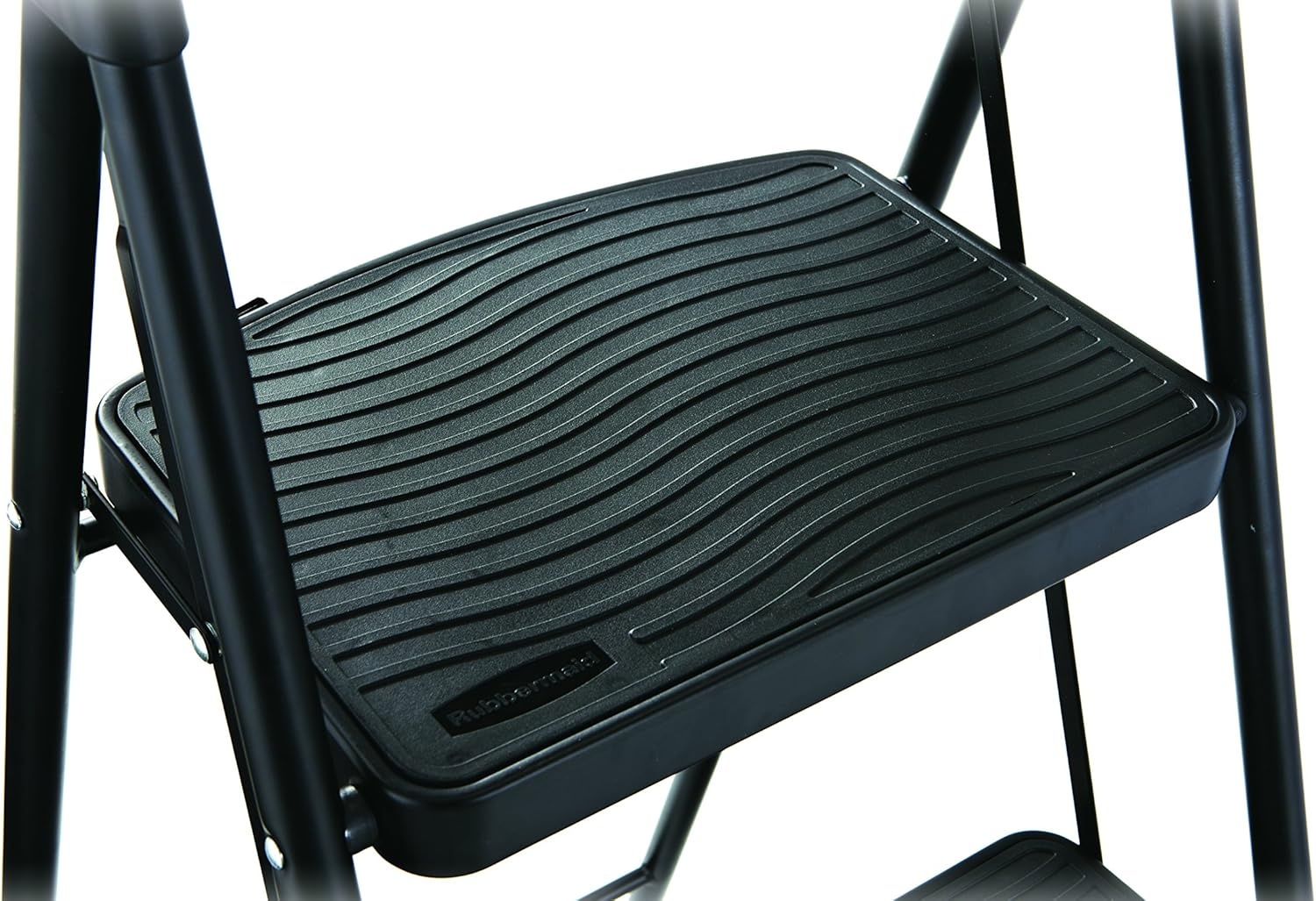 image:imageRubbermaid 1Step Steel Ladder Folding Step Stool with Hand Grip and Traction Molded Steps White Tested to ANSI US Safety Standards No Assembly Required3Step w Project Tray