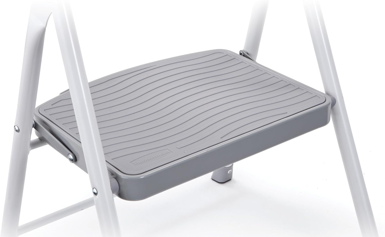 image:imageRubbermaid 1Step Steel Ladder Folding Step Stool with Hand Grip and Traction Molded Steps White Tested to ANSI US Safety Standards No Assembly Required1Step