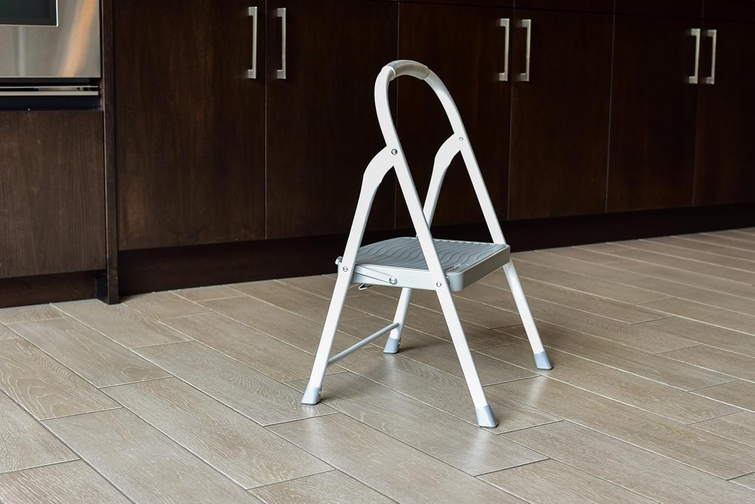image:imageRubbermaid 1Step Steel Ladder Folding Step Stool with Hand Grip and Traction Molded Steps White Tested to ANSI US Safety Standards No Assembly Required1Step