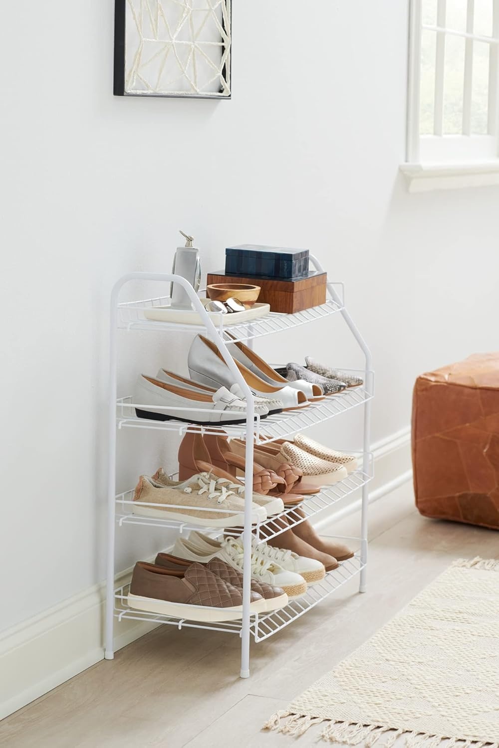 image:imageRubbermaid 3 Piece Storage Wire Stackable Cube Set Easy Assemble White for ClosetBookshelfToys MultiUse Home OrganizerShoe Shelf