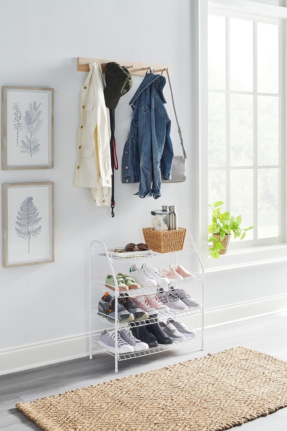 image:imageRubbermaid 3 Piece Storage Wire Stackable Cube Set Easy Assemble White for ClosetBookshelfToys MultiUse Home OrganizerShoe Shelf