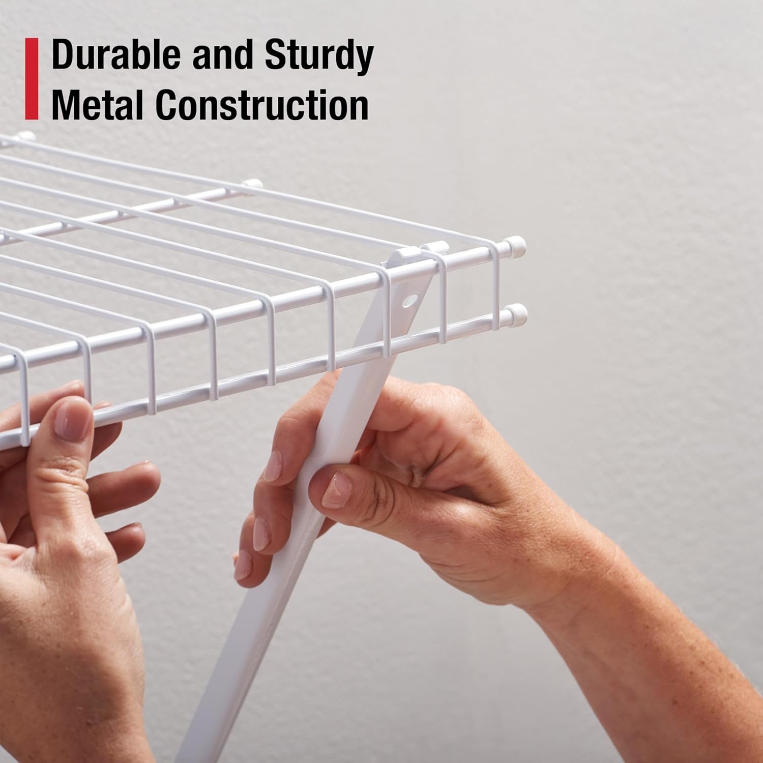 image:imageRubbermaid 36 Pantry Organization Shelf System Direct Wall Mount 4 Shelves and Mounting Hardware Kit Included White Wire Shelving System for HomePantryClosetWhite