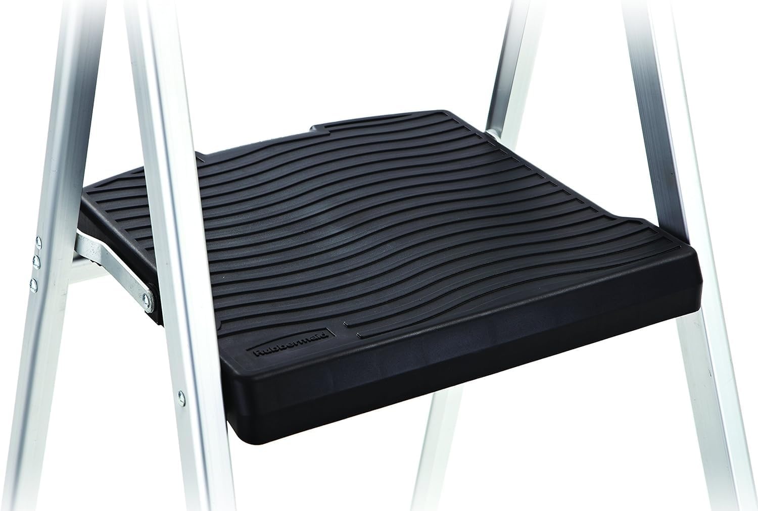 image:imageRubbermaid 3Step Ladder Aluminum Lightweight Folding Step Stool with Project Top Silver Tested to US Safety Standards No Assembly Required2Step