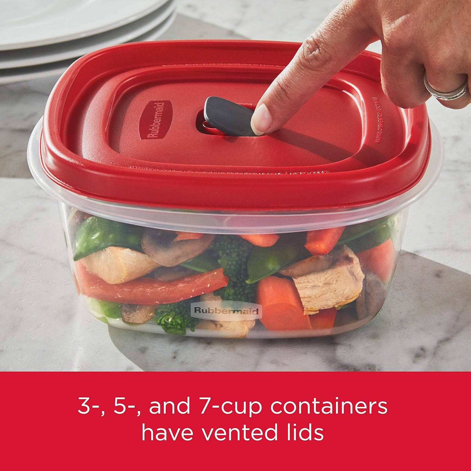 image:imageRubbermaid 42Piece Food Storage Containers with Lids16Piece