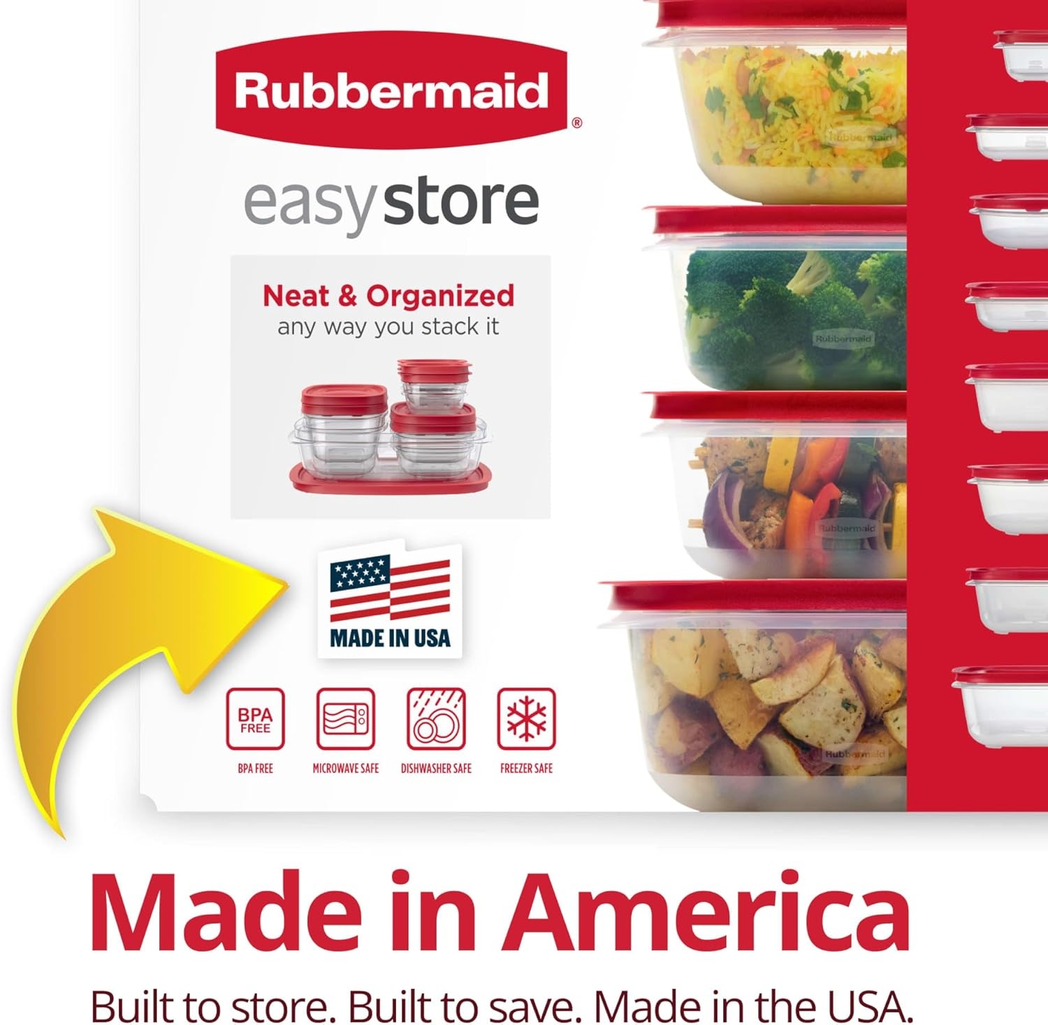 image:imageRubbermaid 42Piece Food Storage Containers with Lids18Piece