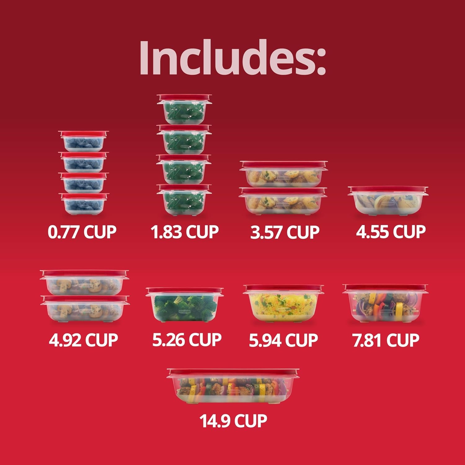image:imageRubbermaid 42Piece Food Storage Containers with Lids34Piece