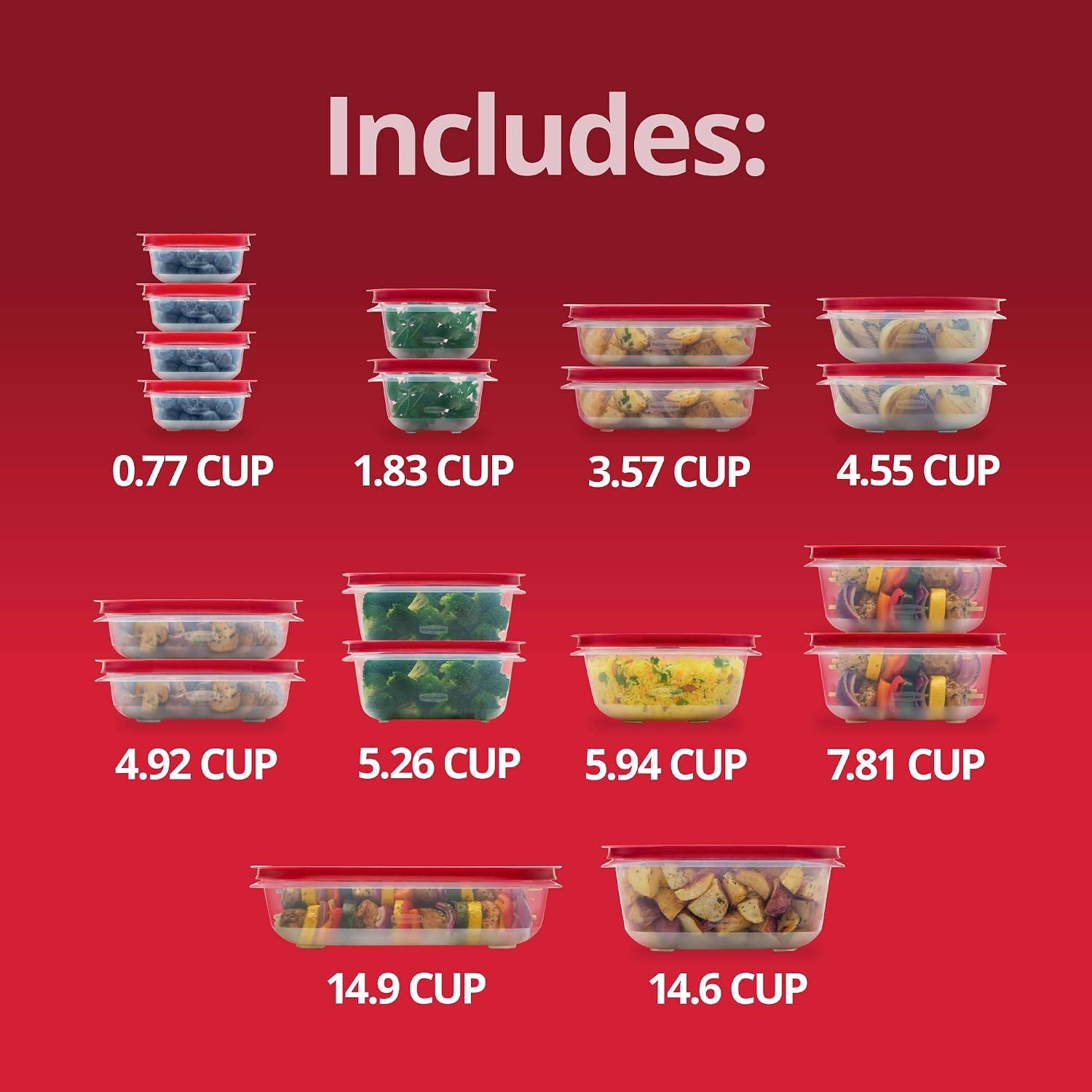 image:imageRubbermaid 42Piece Food Storage Containers with Lids38Piece