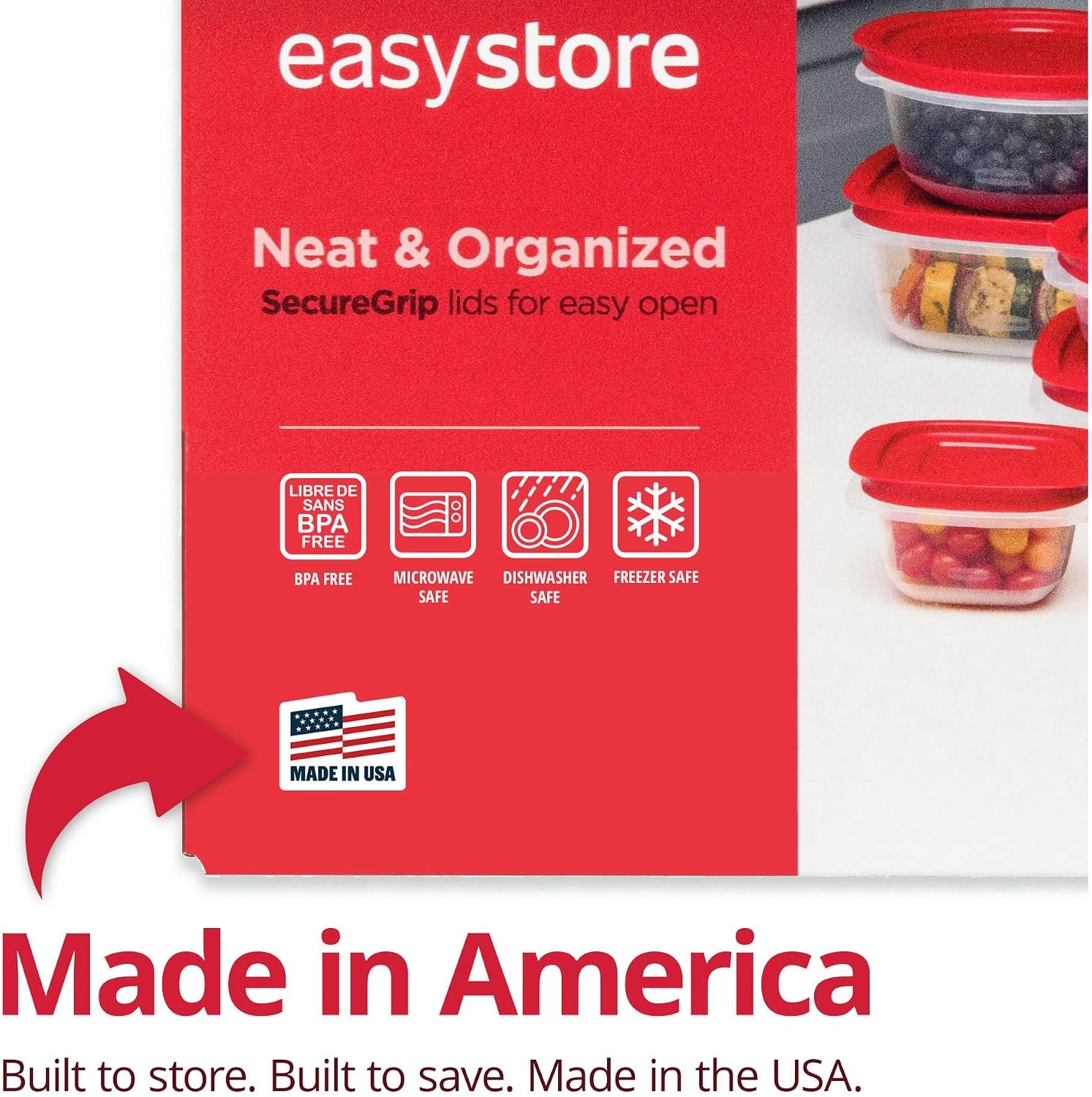 image:imageRubbermaid 42Piece Food Storage Containers with Lids38Piece