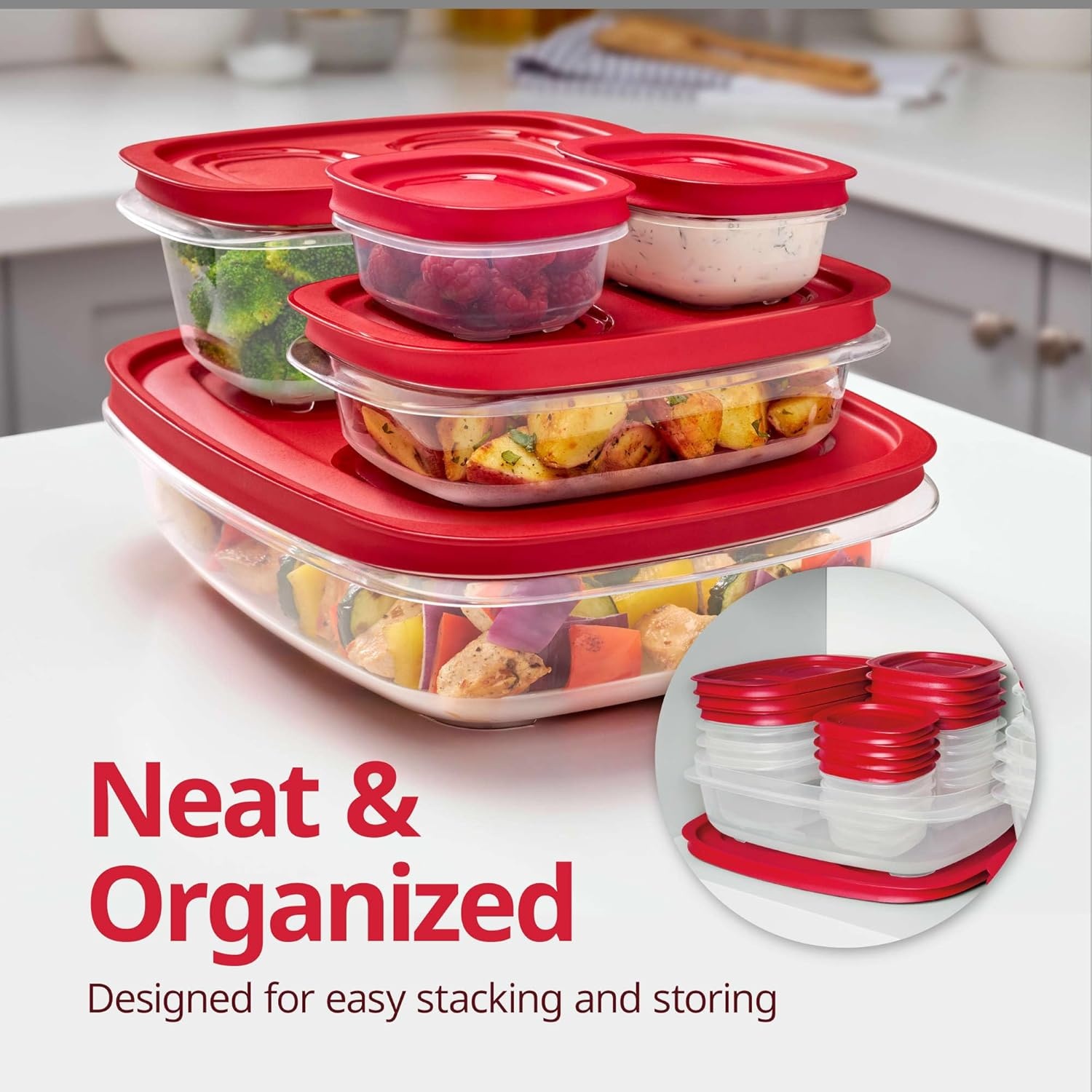 image:imageRubbermaid 42Piece Food Storage Containers with Lids38Piece