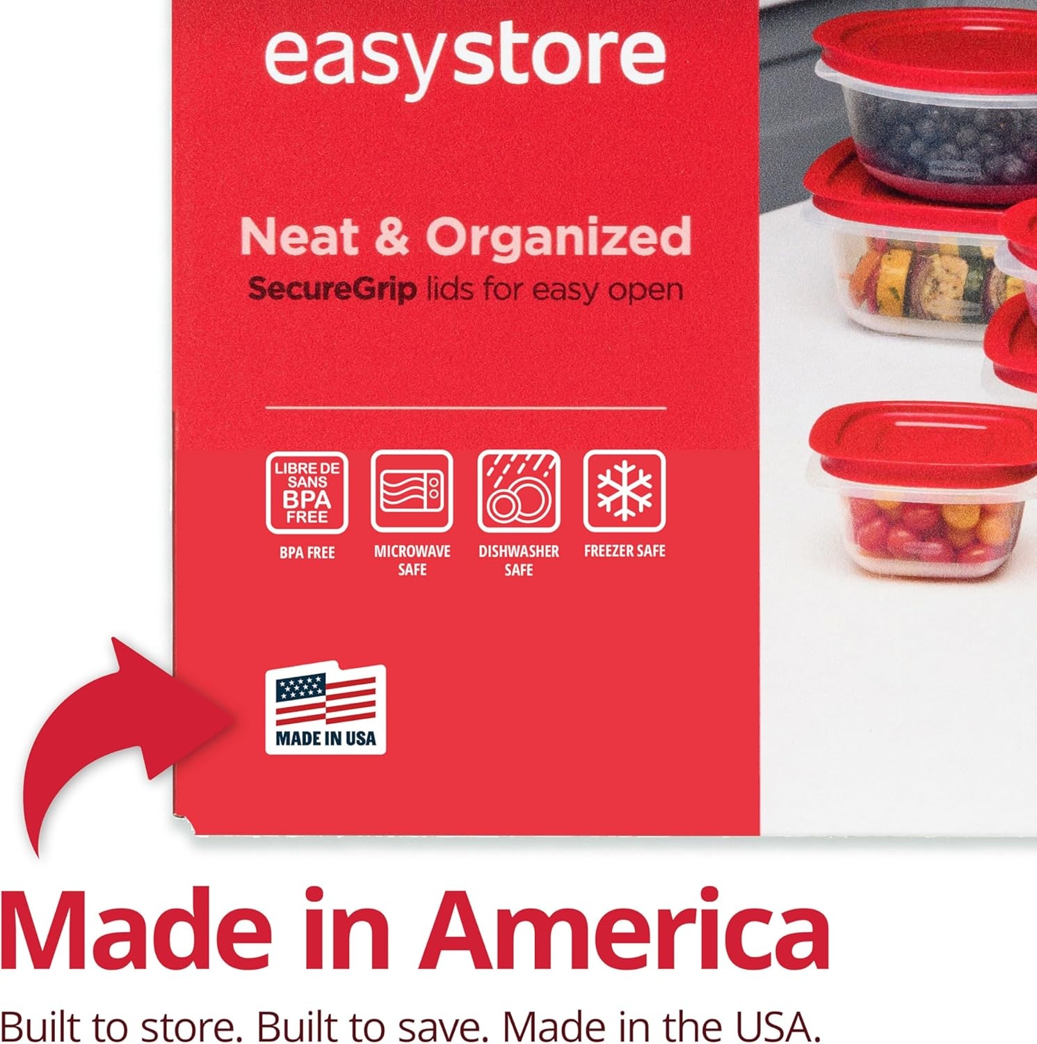 image:imageRubbermaid 42Piece Food Storage Containers with Lids44Piece