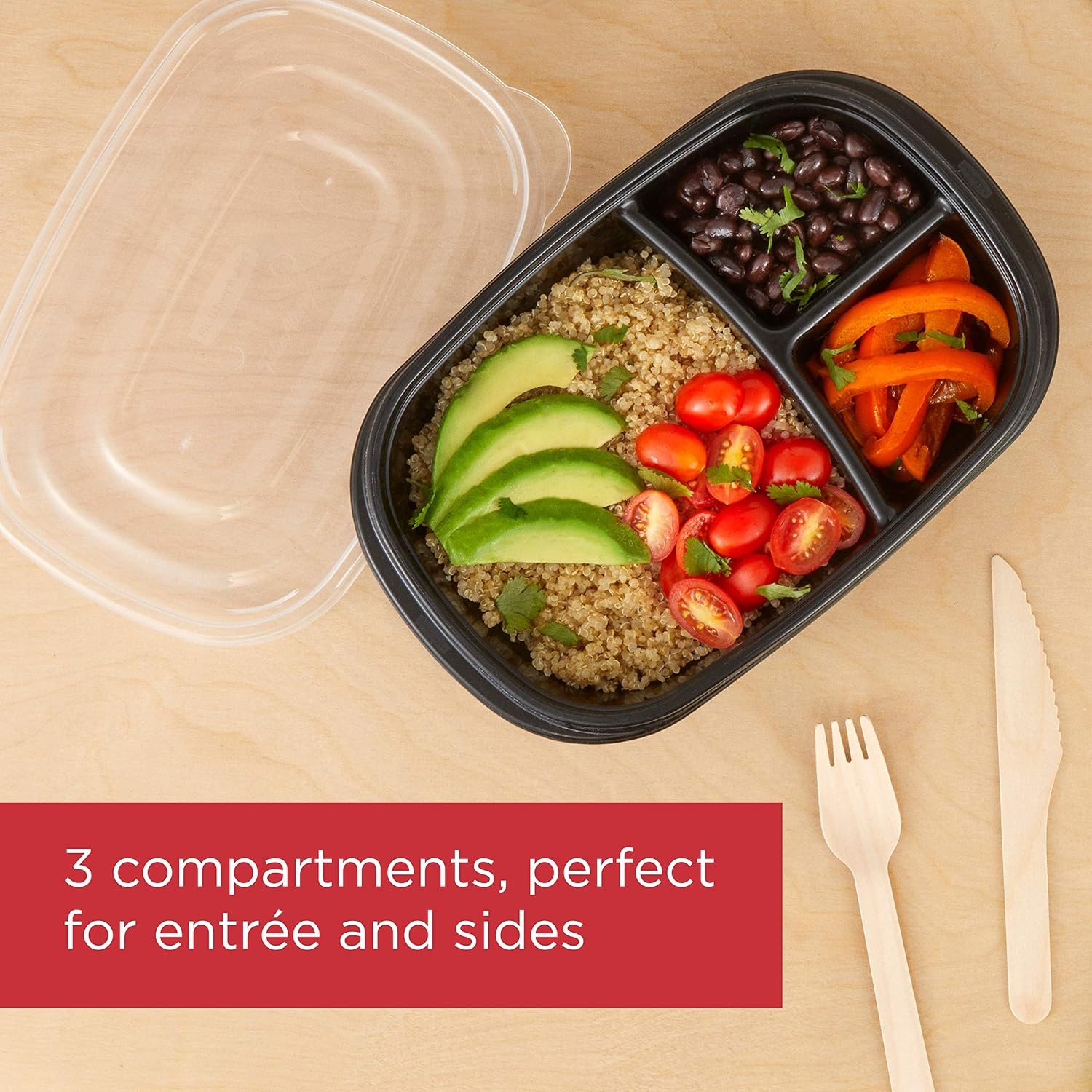 image:imageRubbermaid 50Piece Food Storage Containers with Lids for Lunch Meal Prep and Leftovers Dishwasher Safe Set of 25 Marine BlueBlack
