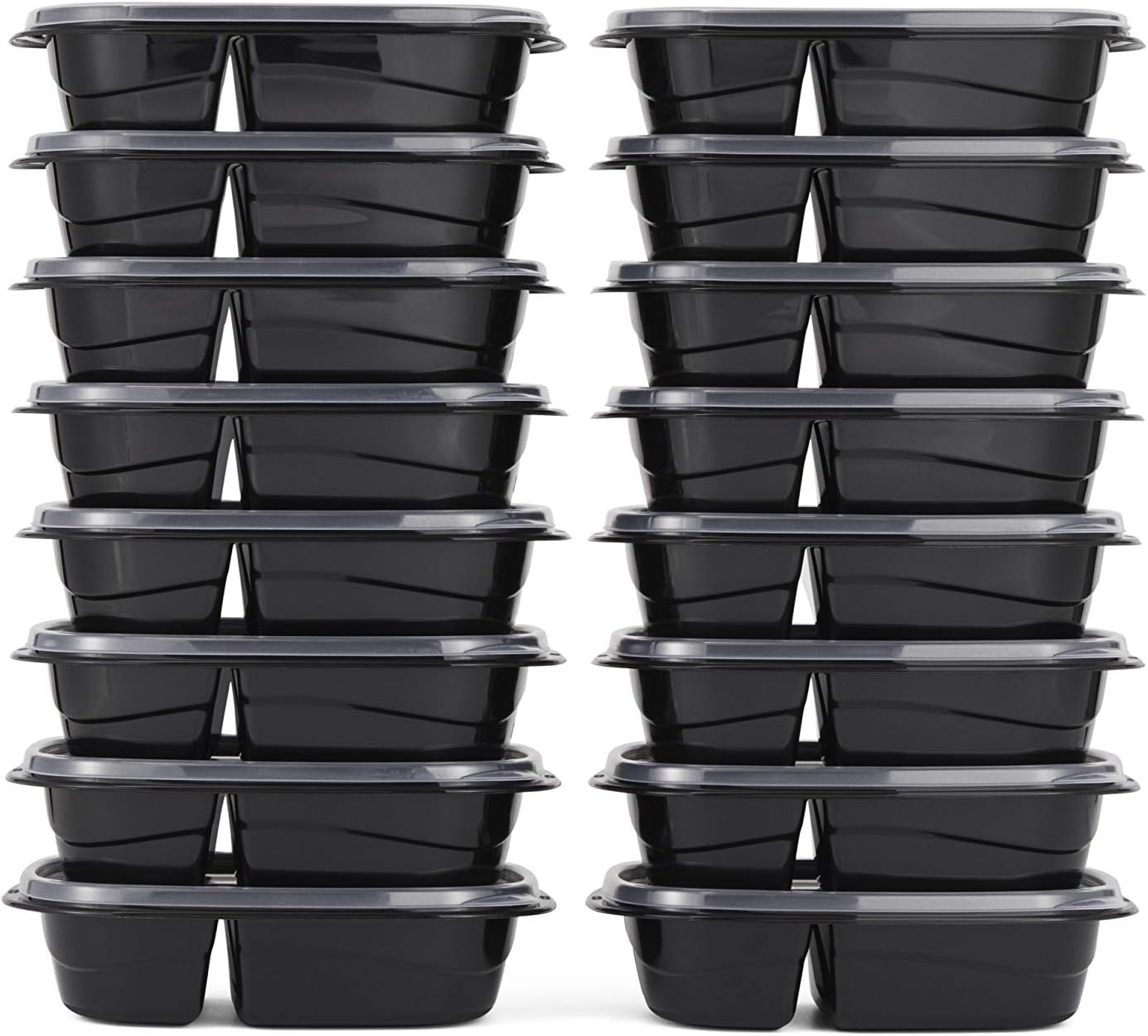 image:imageRubbermaid 50Piece Food Storage Containers with Lids for Lunch Meal Prep and Leftovers Dishwasher Safe Set of 25 Marine BlueBlack