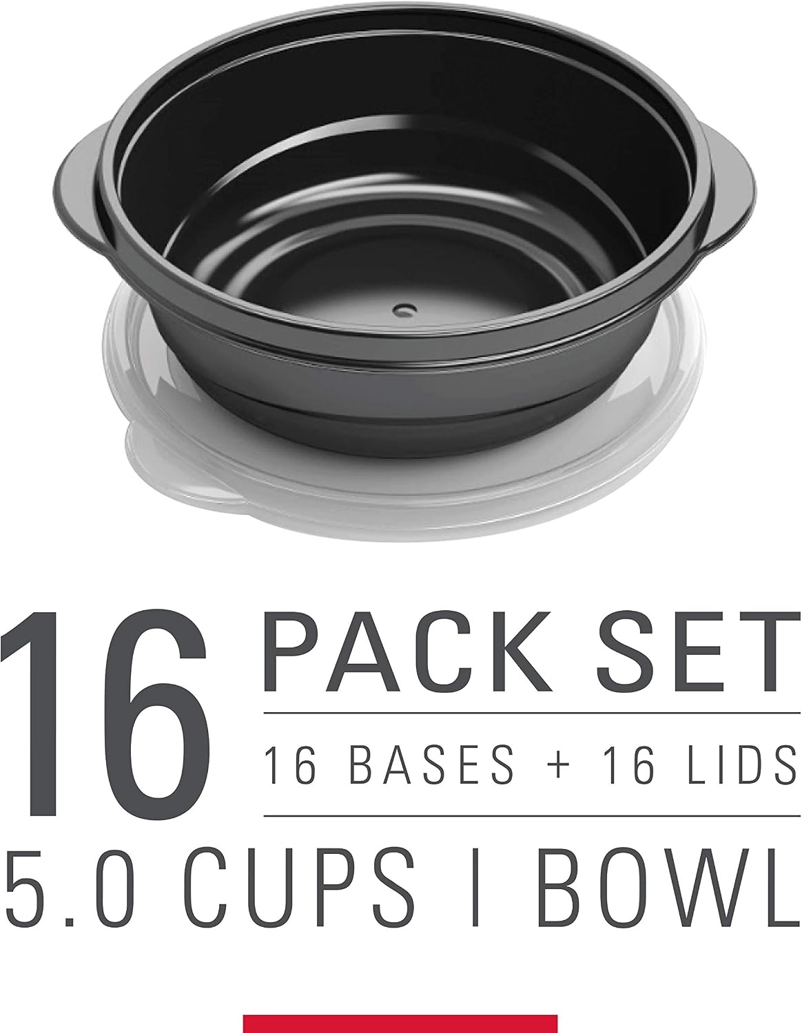 image:imageRubbermaid 50Piece Food Storage Containers with Lids for Lunch Meal Prep and Leftovers Dishwasher Safe Set of 25 Marine BlueBlack