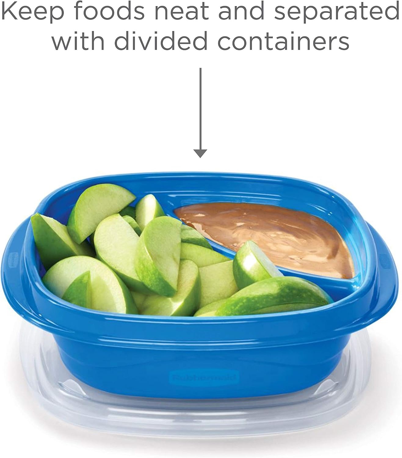 image:imageRubbermaid 50Piece Food Storage Containers with Lids for Lunch Meal Prep and Leftovers Dishwasher Safe Set of 25 Marine BlueMarine Blue