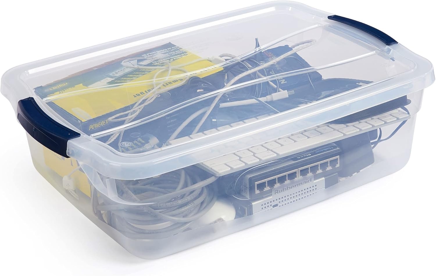 image:imageRubbermaid Cleverstore 6 Qt Clear Storage Bins with Lids 12Pack Stackable BPAFree Made in USA17 Qt 6 Pack