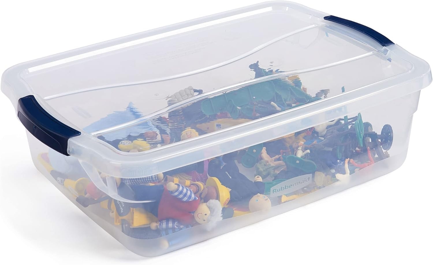 image:imageRubbermaid Cleverstore 6 Qt Clear Storage Bins with Lids 12Pack Stackable BPAFree Made in USA17 Qt 6 Pack