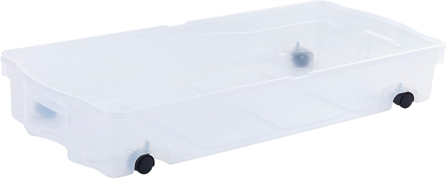 image:imageRubbermaid Cleverstore 6 Qt Clear Storage Bins with Lids 12Pack Stackable BPAFree Made in USAUnder the Bed 2 Pack