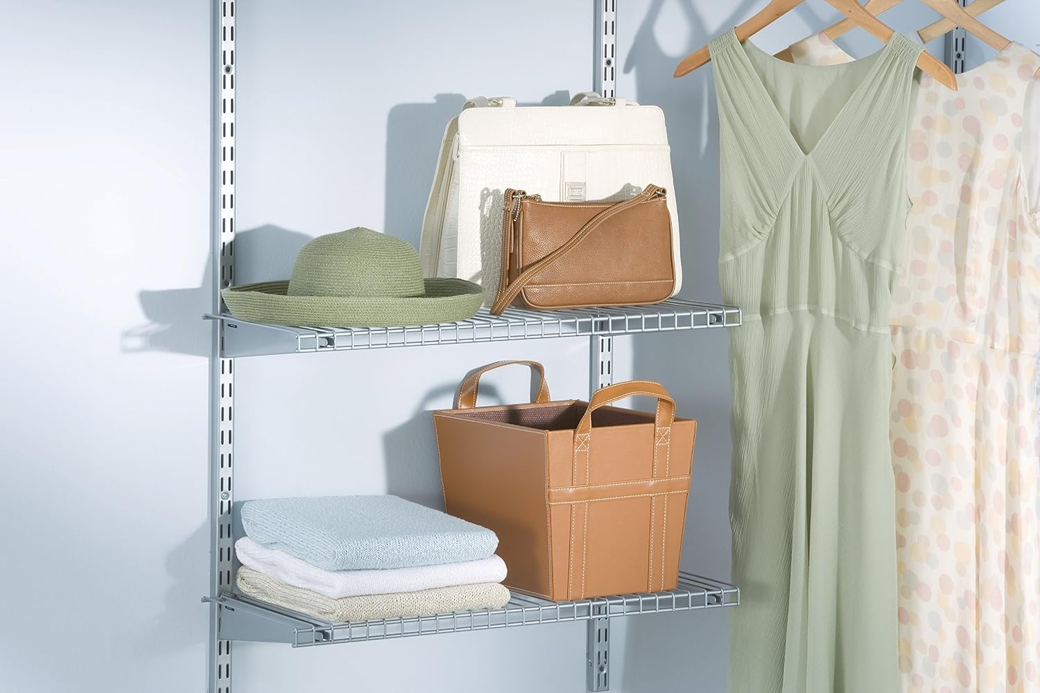 image:imageRubbermaid Configurations 26 Shelving Kit Set of 2 Shelves Titanium Expandable Organization for HomeLaundryBathroomMudroomPantryLinen ClosetGarage