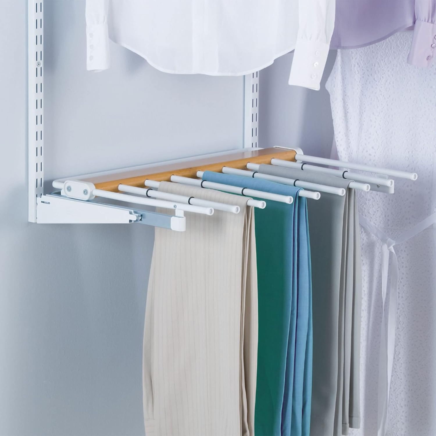 image:imageRubbermaid Configurations 26 Shelving Kit Set of 2 Shelves Uprights not included White Expandable Organization for HomeLaundryBathroomMudroomPantryLinen ClosetGarageWire Shelf