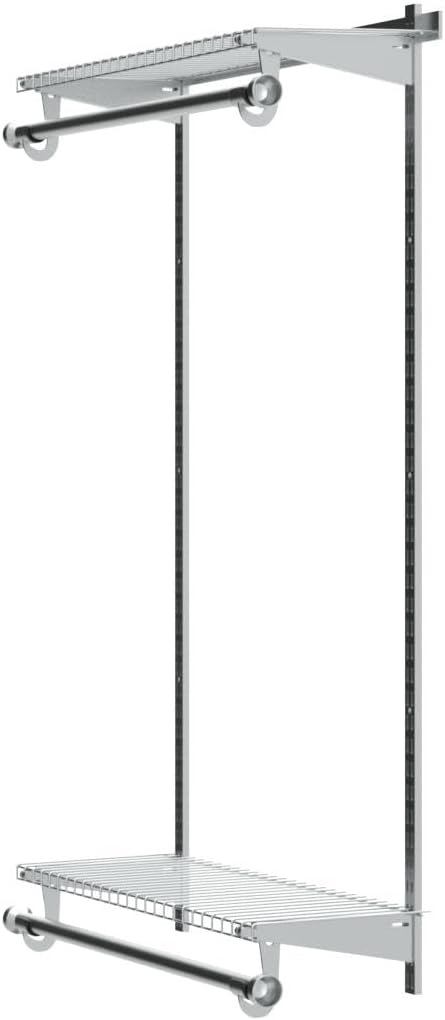 image:imageRubbermaid Configurations Closet Shelves amp Hanging Kit 2 26 Shelves Titanium Custom Pantry Organizer and StorageClothes Rack for HomeLaundryBathroomMudroomPantryLinen Closet