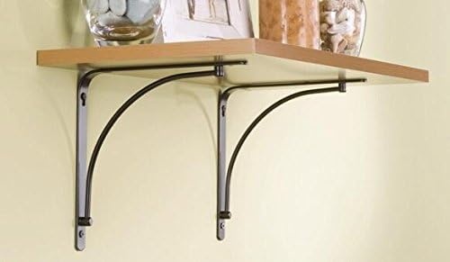 image:imageRubbermaid Decorative Shelf Bracket 6 x 8Inch Arch Black Stylish Shelving Organization System Asymmetrical design