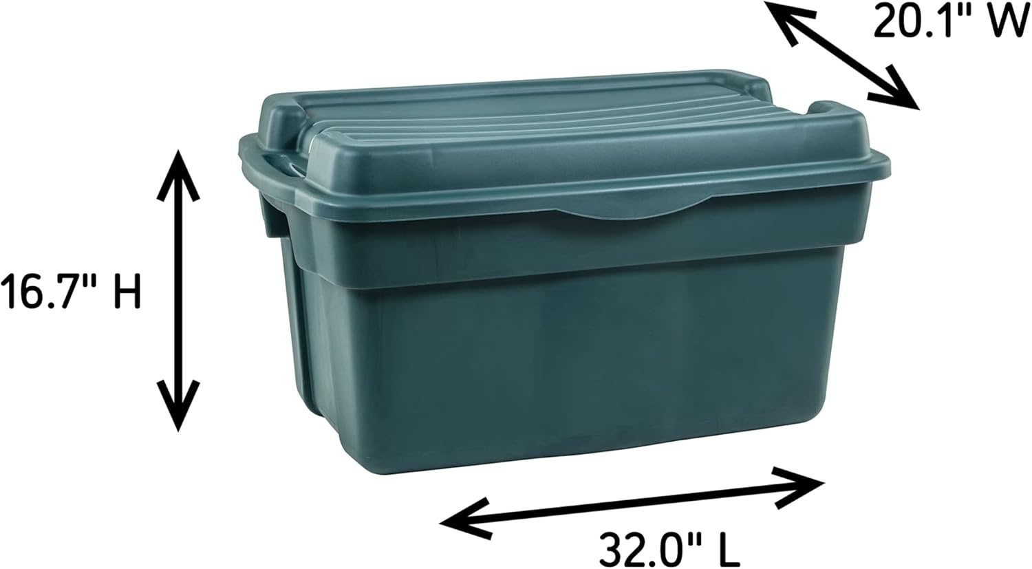 image:imageRubbermaid ECOSense Storage Containers with Lids 54 Gal Pack of 2 Durable and Reusable Stackable Storage Bins for Garage or Home Organization Made From Recycled Materials28 Gal 3 Pack