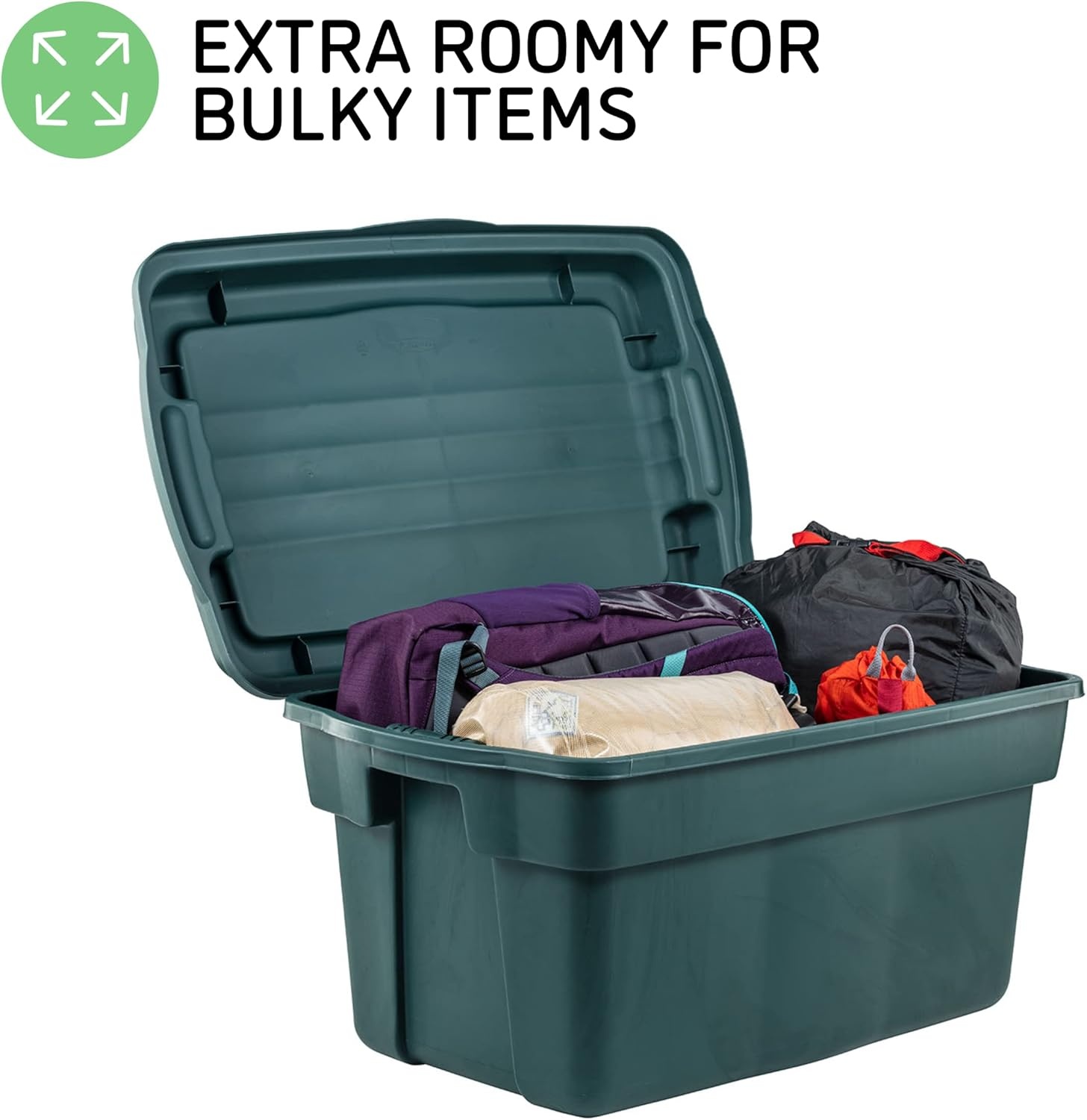 image:imageRubbermaid ECOSense Storage Containers with Lids 54 Gal Pack of 2 Durable and Reusable Stackable Storage Bins for Garage or Home Organization Made From Recycled Materials28 Gal 3 Pack