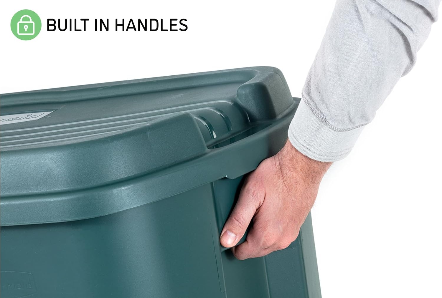 image:imageRubbermaid ECOSense Storage Containers with Lids 54 Gal Pack of 2 Durable and Reusable Stackable Storage Bins for Garage or Home Organization Made From Recycled Materials54 Gal 2 Pack