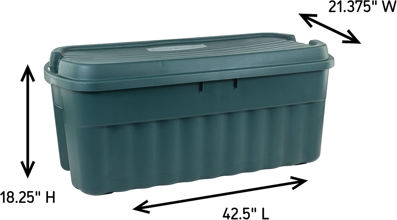 image:imageRubbermaid ECOSense Storage Containers with Lids 54 Gal Pack of 2 Durable and Reusable Stackable Storage Bins for Garage or Home Organization Made From Recycled Materials54 Gal 2 Pack