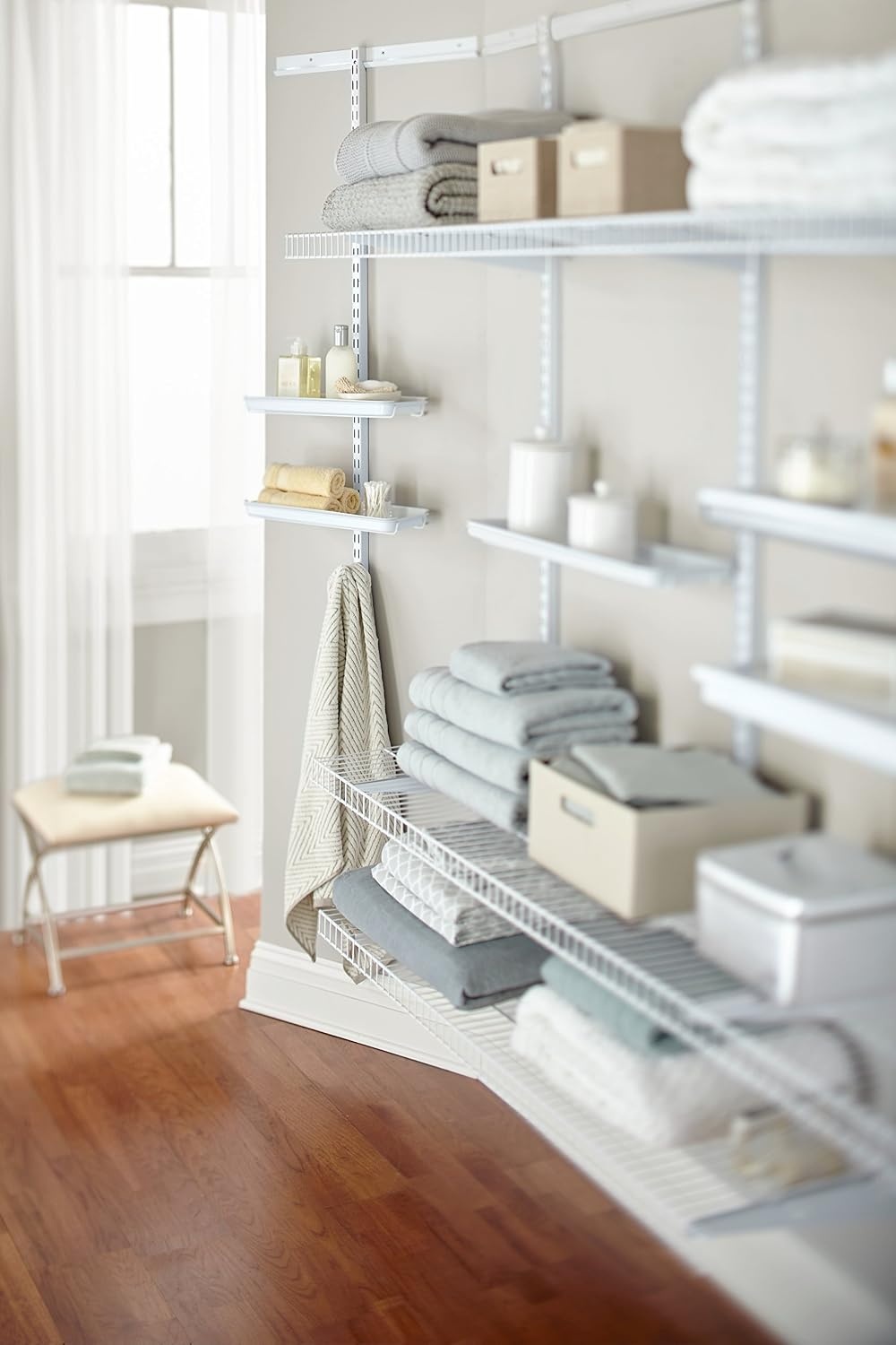 image:imageRubbermaid Fast Track Upright Hardware 475 White Durable Ideal for Pantries Linen Closets Laundry Rooms Utility Rooms