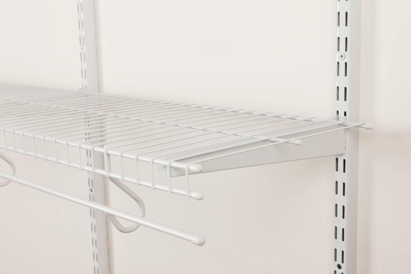image:imageRubbermaid FastTrack MultiPurpose Closet Shelving Kit White Adjustable Pantry StorageOrganization for your ClothesShoesFoodCleaning Supplies48 Feet