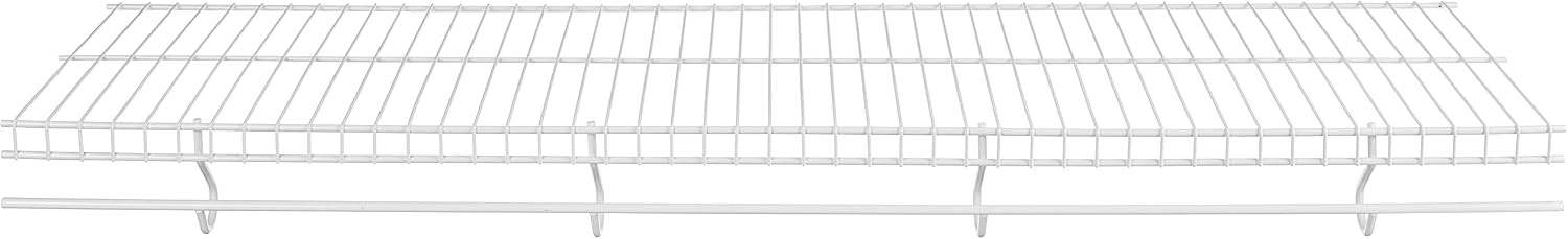 image:imageRubbermaid FreeSliding Wire Shelf White Adjustable Shelving with FreeSlide Design for Closet Organization System 12x 4 1 Pack