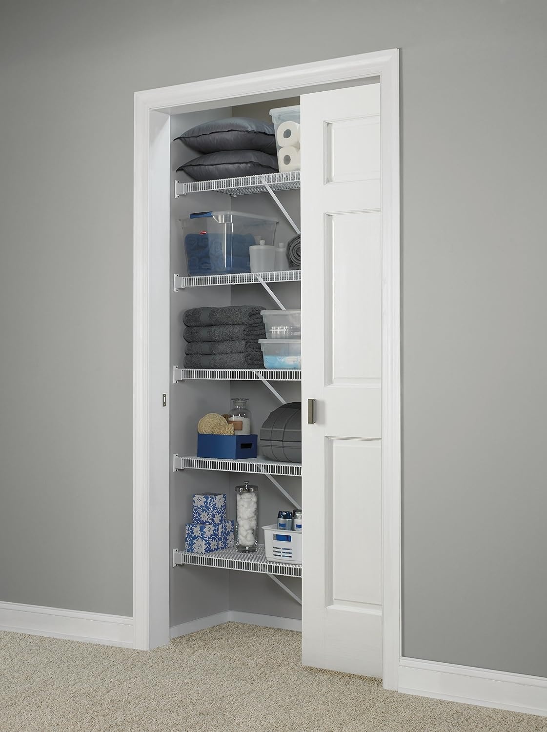 image:imageRubbermaid Linen Wire Shelf 16 X 6 White FG3N3500WHTWhite